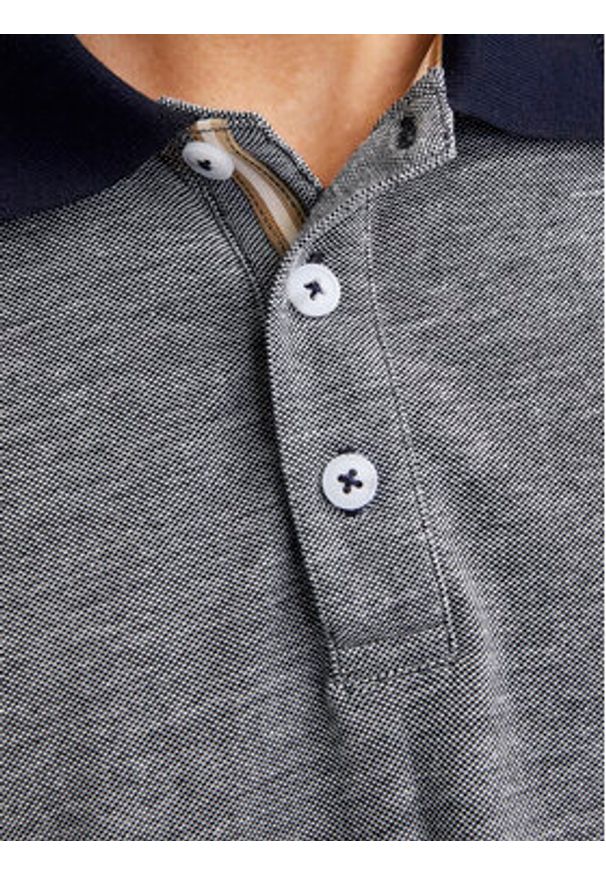 Jack & Jones Polo Blualves 12274681 Granatowy Regular Fit. Typ kołnierza: polo. Kolor: niebieski. Materiał: bawełna