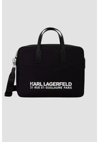 Karl Lagerfeld - KARL LAGERFELD Czarna aktówka K/rsg Briefcase Nylon. Kolor: czarny. Materiał: nylon #1