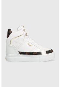 Guess sneakersy FRIDAN kolor biały FL7FRI FAL12. Nosek buta: okrągły. Zapięcie: sznurówki. Kolor: biały. Obcas: na koturnie #1