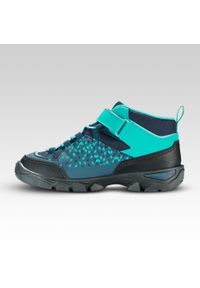 quechua - Buty turystyczne dla dzieci Quechua MH120 Mid wodoodporne. Zapięcie: rzepy. Kolor: zielony, szary, niebieski, wielokolorowy #2