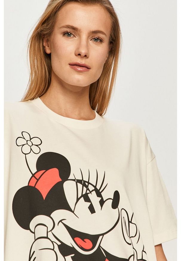 Levi's® - Levi's - T-shirt x Disney. Okazja: na spotkanie biznesowe, na co dzień. Kolor: biały. Materiał: bawełna, dzianina. Wzór: motyw z bajki. Styl: biznesowy, casual