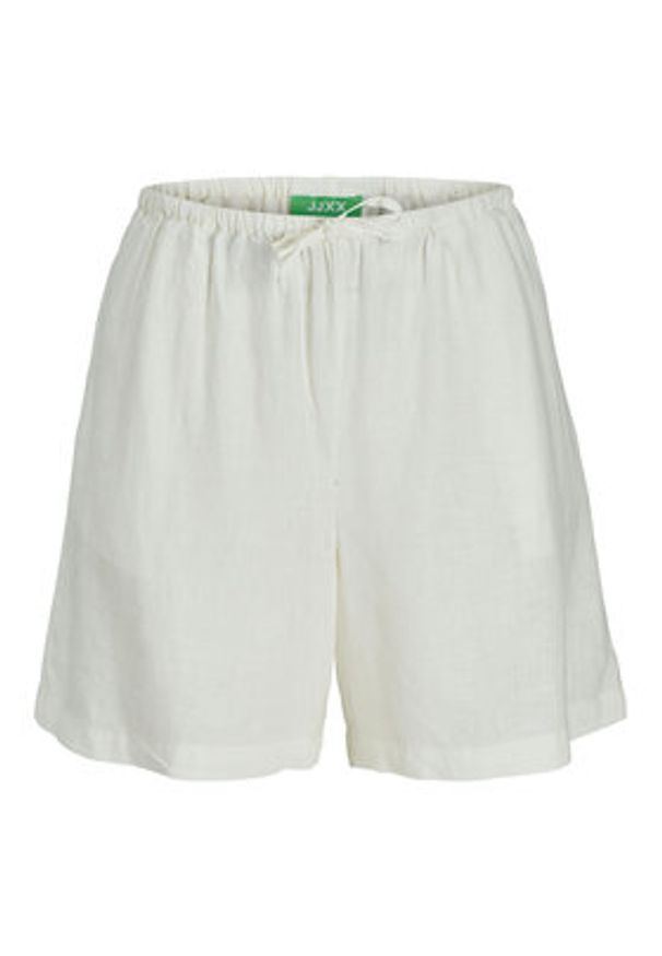 JJXX Szorty materiałowe Breeze 12269727 Biały Relaxed Fit. Kolor: biały. Materiał: len, wiskoza