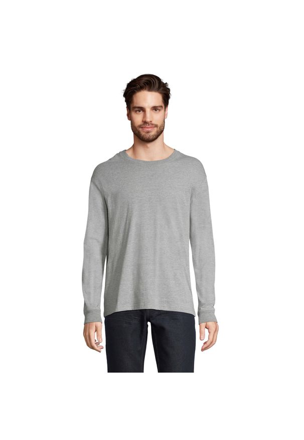 SOL'S - Koszulka Z Długim Rękawem Pioneer Melange Unisex Dla Dorosłych. Kolor: szary. Długość rękawa: długi rękaw. Długość: długie