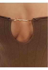 JACQUEMUS Sukienka dzianinowa 24E241KN358-2355 Brązowy Regular Fit. Kolor: brązowy. Materiał: wiskoza #3