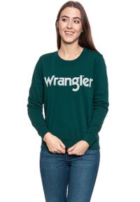 Wrangler - BLUZA WRANGLER LOGO SWEAT PINE W6N2HAG01. Kolor: niebieski #5