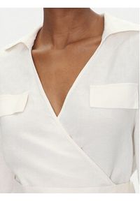 TOMMY HILFIGER - Tommy Hilfiger Koszula WW0WW44697 Écru Regular Fit. Materiał: len