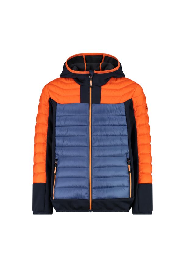 Kurtka dziecięca turystyczna CMP 34Z3244. Kolor: żółty, wielokolorowy, pomarańczowy. Materiał: softshell. Styl: sportowy
