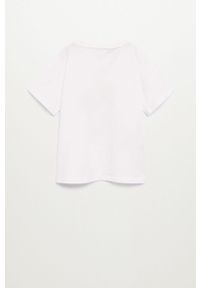 Mango Kids - T-shirt dziecięcy MPINA. Okazja: na co dzień. Kolor: biały. Materiał: bawełna, dzianina. Długość rękawa: krótki rękaw. Długość: krótkie. Wzór: aplikacja. Styl: casual #3
