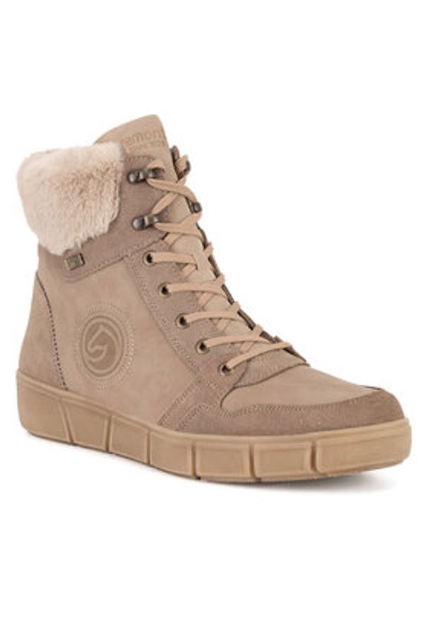 Remonte Botki D1T74-20 Brązowy. Kolor: brązowy. Materiał: skóra