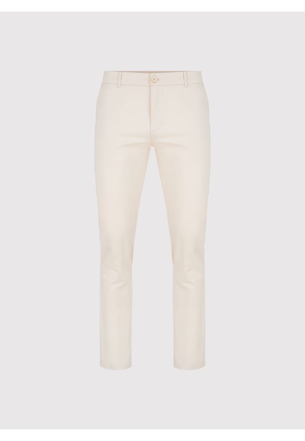 Pako Lorente - PAKO LORENTE – Beżowe spodnie chino. Okazja: na co dzień. Kolor: beżowy. Materiał: bawełna, elastan. Wzór: gładki. Sezon: wiosna. Styl: casual