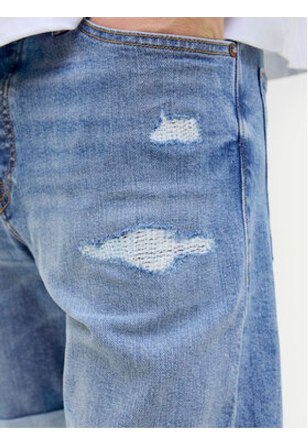 Jack & Jones - Jack&Jones Szorty jeansowe Rick 12269612 Niebieski Regular Fit. Kolor: niebieski. Materiał: bawełna