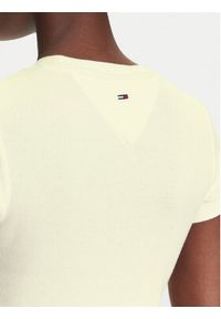 Tommy Jeans T-Shirt DW0DW21421 Écru Slim Fit. Kolor: kremowy. Materiał: bawełna #2