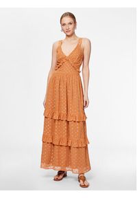 TwinSet - TWINSET Sukienka letnia 231TT2050 Pomarańczowy Regular Fit. Kolor: pomarańczowy. Materiał: wiskoza. Sezon: lato #2