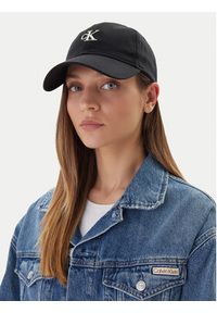 Calvin Klein Jeans Czapka z daszkiem Embroidered Monogram Cap LV04K5024G Czarny. Kolor: czarny. Materiał: bawełna, materiał #2
