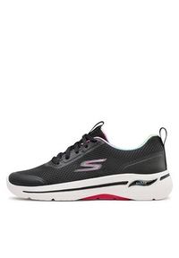 skechers - Skechers Sneakersy Go Walk Arch Fit 124868/BKHP Czarny. Kolor: czarny. Materiał: materiał