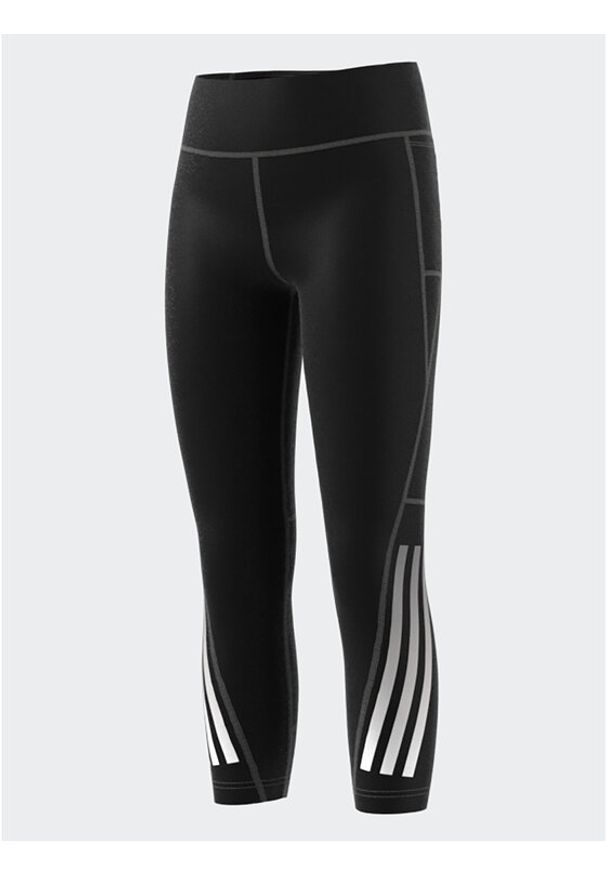Adidas - adidas Legginsy Training AEROREADY 3-Stripes High-Rise 7/8 Optime Pocket Leggings IJ7121 Czarny. Kolor: czarny. Materiał: syntetyk