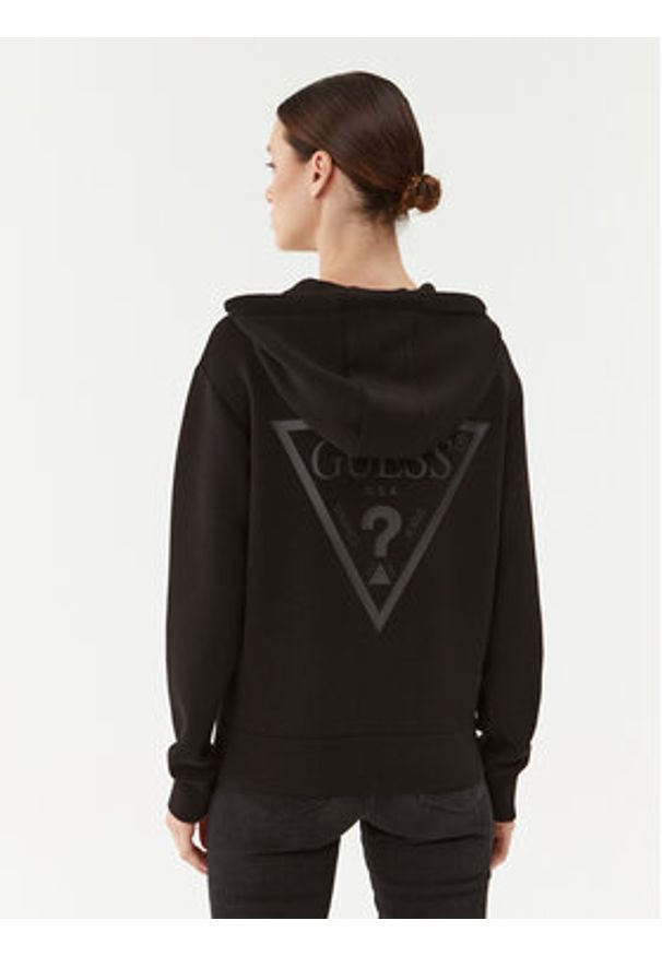 Guess Bluza V3RQ11 K7UW2 Czarny Regular Fit. Kolor: czarny. Materiał: wiskoza