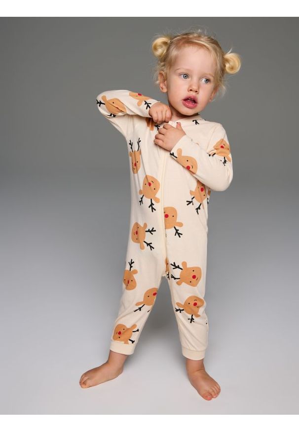 Sinsay - Pajacyk w renifery - czerwony. Kolor: czerwony