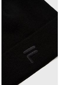Fila czapka kolor czarny z grubej dzianiny. Kolor: czarny. Materiał: dzianina #3