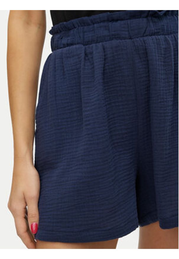 Vero Moda Szorty materiałowe Natali 10279687 Niebieski Baggy Fit. Kolor: niebieski. Materiał: bawełna