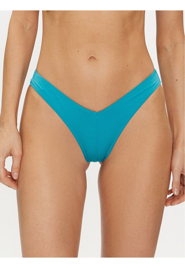 Calvin Klein Swimwear Dół od bikini KW0KW02350 Niebieski. Kolor: niebieski. Materiał: syntetyk