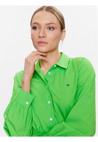 TOMMY HILFIGER - Tommy Hilfiger Sukienka koszulowa 1985 WW0WW39196 Zielony Regular Fit. Kolor: zielony. Materiał: bawełna. Typ sukienki: koszulowe #5