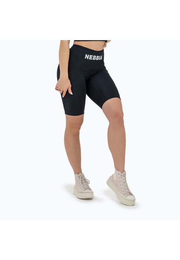 Spodenki NEBBIA High Waisted Biker Gym Therapy. Kolor: czarny. Sport: fitness