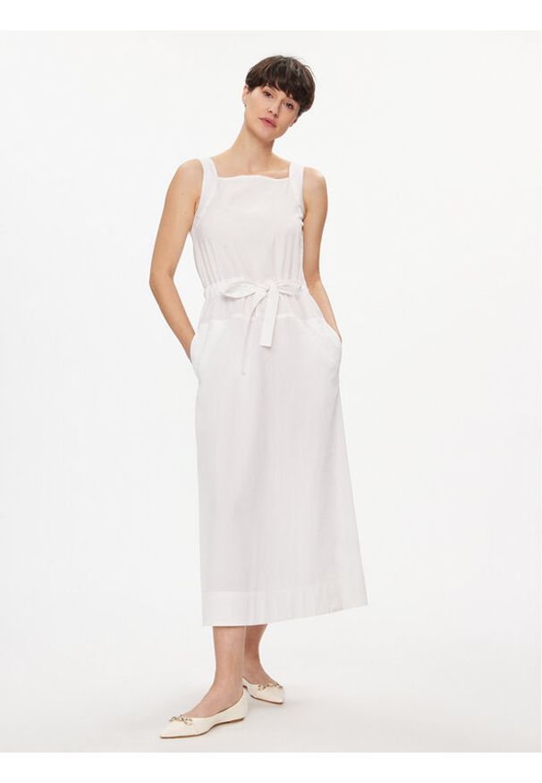 Max Mara Leisure Sukienka letnia Panfilo 2416221068 Biały Regular Fit. Kolor: biały. Materiał: bawełna. Sezon: lato