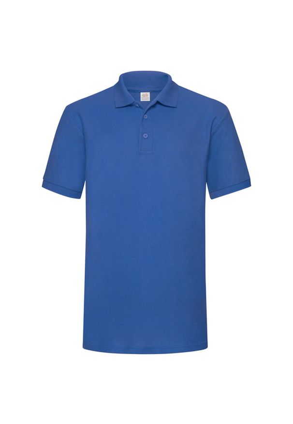 FRUIT OF THE LOOM - Męska Koszulka Polo O Wysokiej Gramaturze. Typ kołnierza: polo. Kolor: niebieski