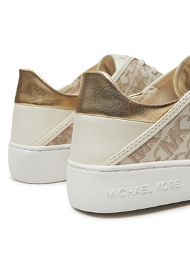 MICHAEL Michael Kors Sneakersy Jenny Lace Up 43T4JNFS1B Beżowy. Kolor: beżowy. Materiał: skóra