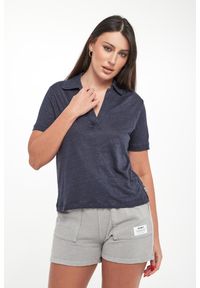 Ecoalf - Polo damskie lniane Troms ECOALF. Typ kołnierza: polo. Materiał: len #1