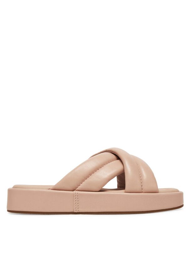 Clarks Klapki Alda Glide 26181185 Różowy. Kolor: różowy. Materiał: skóra