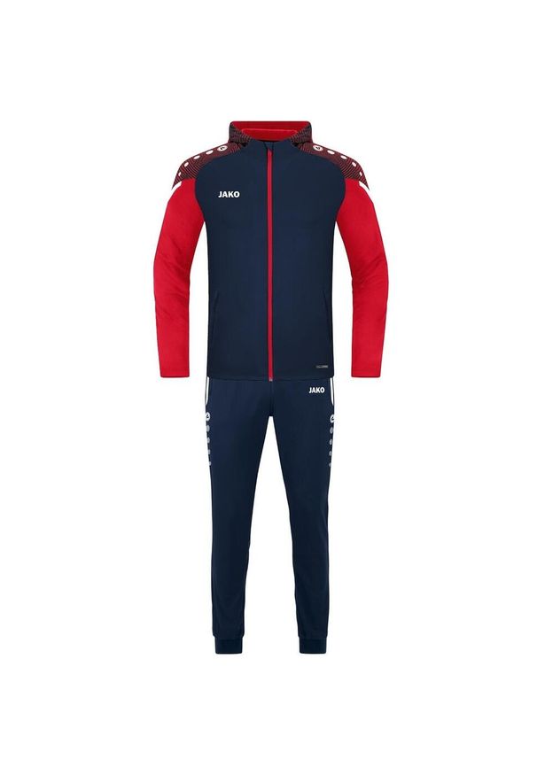 Dres z kapturem Jako Performance. Kolor: niebieski. Materiał: dresówka. Sport: piłka nożna