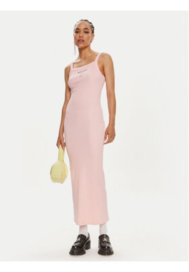 ROTATE Sukienka letnia Vigdis 1124431011 Różowy Slim Fit. Kolor: różowy. Materiał: bawełna. Sezon: lato