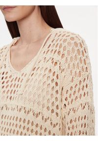 Kontatto Sweter 3M2063C Beżowy Regular Fit. Kolor: beżowy. Materiał: bawełna #2
