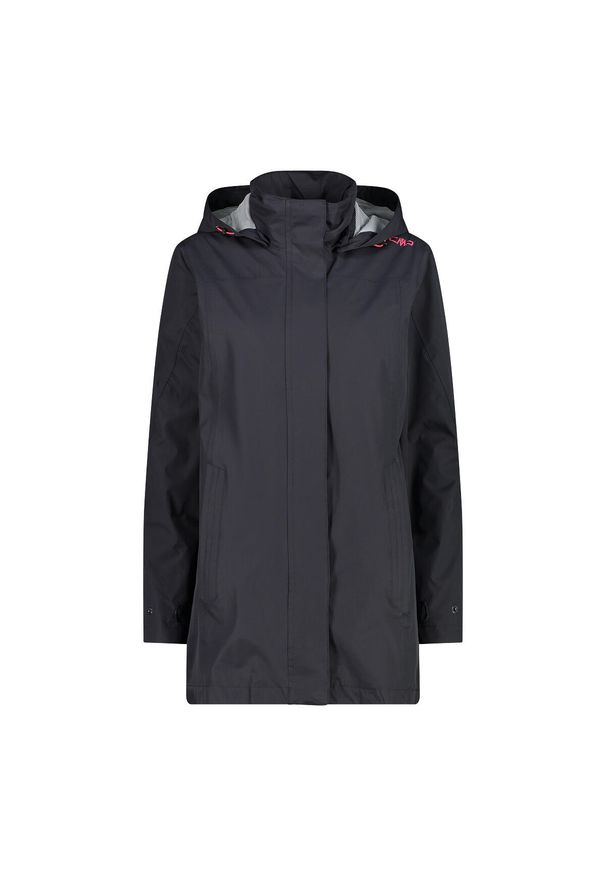 Kurtka przeciwdeszczowa damska z kapturem na napy CMP. Typ kołnierza: kaptur. Kolor: wielokolorowy, szary, brązowy. Sport: turystyka piesza