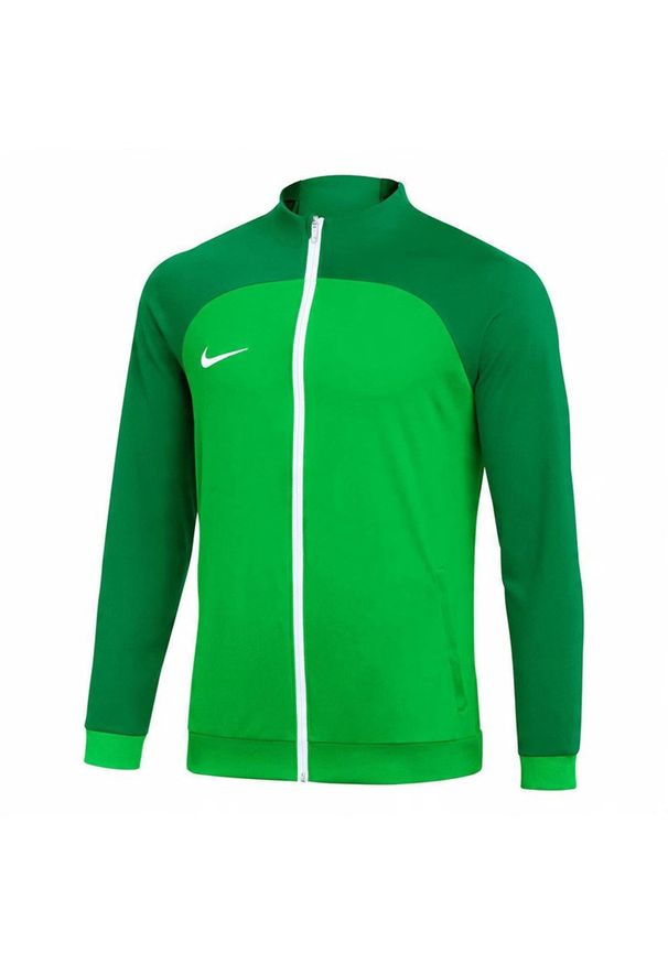 Nike - Męska Kurtka Dresowa Academy Pro DriFIT. Kolor: zielony. Materiał: dresówka