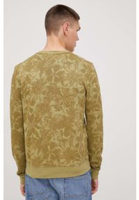 Tom Tailor bluza bawełniana męska kolor zielony wzorzysta. Okazja: na co dzień. Kolor: zielony. Materiał: bawełna. Styl: casual