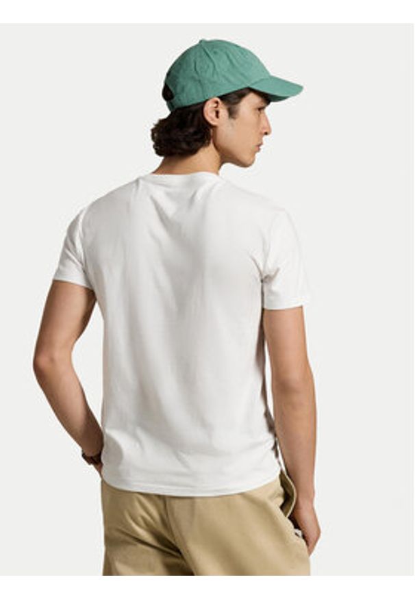 Polo Ralph Lauren T-Shirt 710680785 Biały Custom Slim Fit. Typ kołnierza: polo. Kolor: biały. Materiał: bawełna