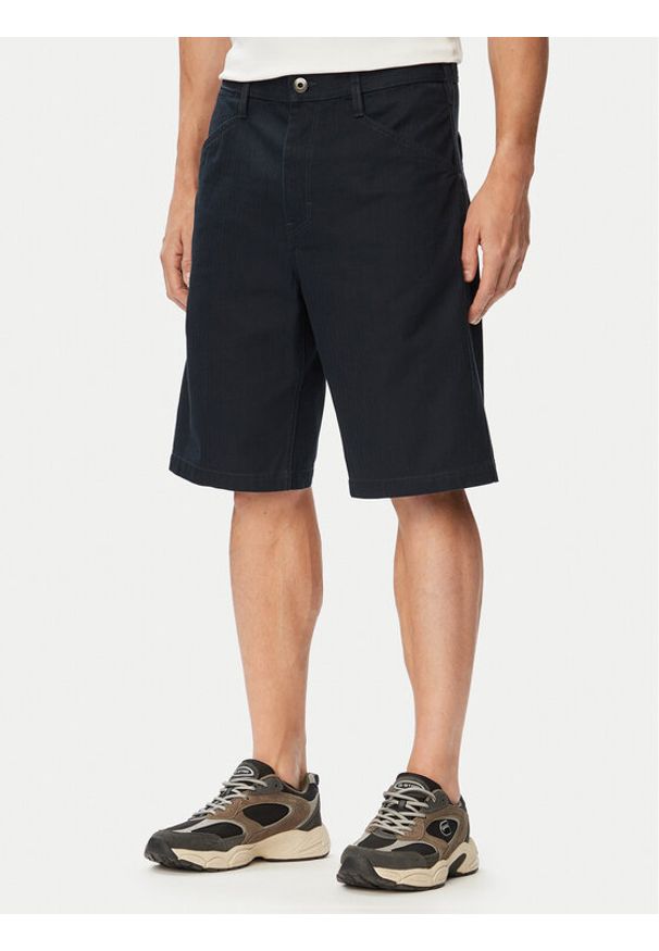 G-Star RAW - G-Star Raw Szorty materiałowe D28958-E514 Granatowy Relaxed Fit. Kolor: niebieski. Materiał: bawełna
