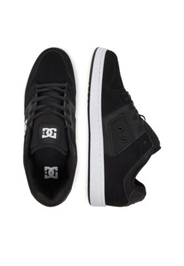 DC Shoes Sneakersy MANTECA 4 ADYS100765-BKW Czarny. Kolor: czarny. Materiał: nubuk, skóra