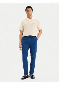 TOMMY HILFIGER - Tommy Hilfiger Chinosy Harlem MW0MW42336 Niebieski Regular Fit. Kolor: niebieski. Materiał: len #2