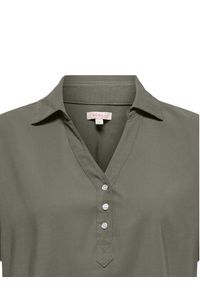 only - ONLY Polo Aris 15364279 Zielony Loose Fit. Typ kołnierza: polo. Kolor: zielony. Materiał: wiskoza #2