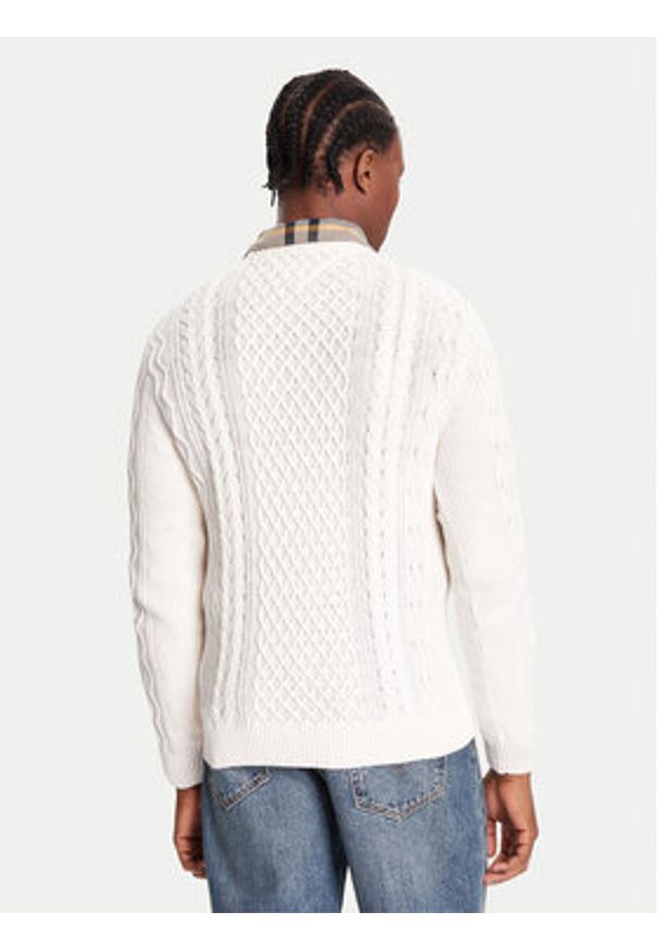 Tommy Jeans Sweter DM0DM22101 Biały Regular Fit. Kolor: biały. Materiał: bawełna