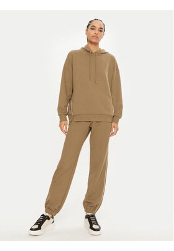 Max Mara Leisure Bluza Flipper 2426926038 Brązowy Regular Fit. Kolor: brązowy. Materiał: bawełna