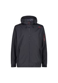 Kurtka przeciwdeszczowa z kapturem CMP. Typ kołnierza: kaptur. Kolor: szary, wielokolorowy, czarny. Sport: turystyka piesza #1