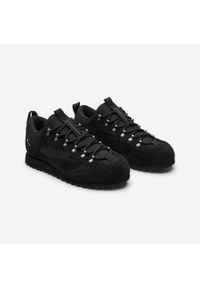 Decathlon - Sneakersy Graveler Low waterproof. Kolor: czarny. Materiał: skóra, kauczuk. Szerokość cholewki: normalna