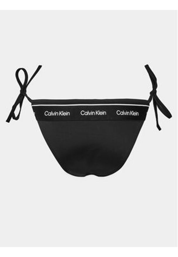 Calvin Klein Swimwear Dół od bikini KW0KW02431 Czarny. Kolor: czarny. Materiał: syntetyk