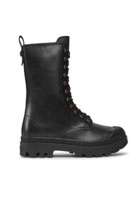 Coach Botki Tasha Leather Boot CN100 Czarny. Kolor: czarny. Materiał: skóra