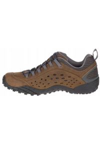 Buty trekkingowe dla mężczyzn Merrell Intercept J598633. Okazja: na co dzień. Kolor: brązowy. Materiał: skóra